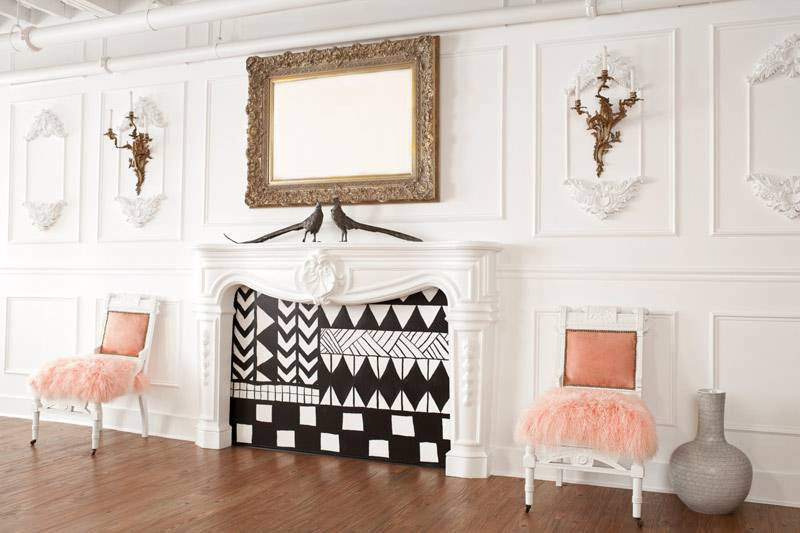 mantel decorating ideas for spring white living room with gilded mirror on the mantel