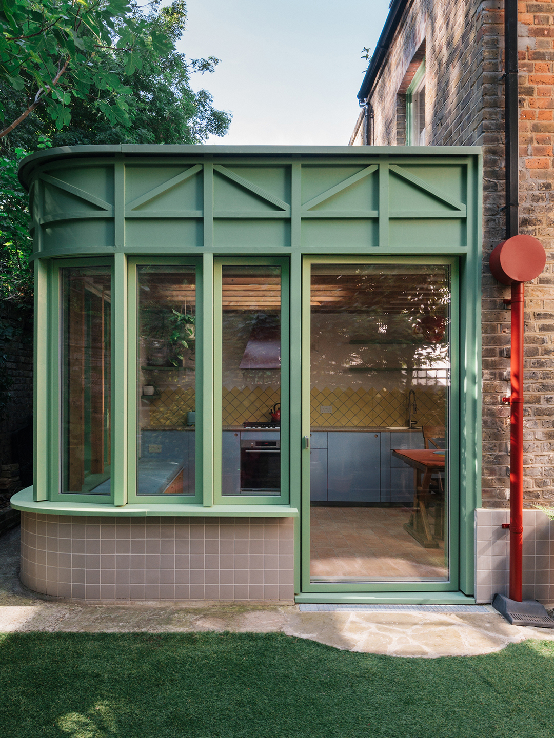 green kitchen exterior